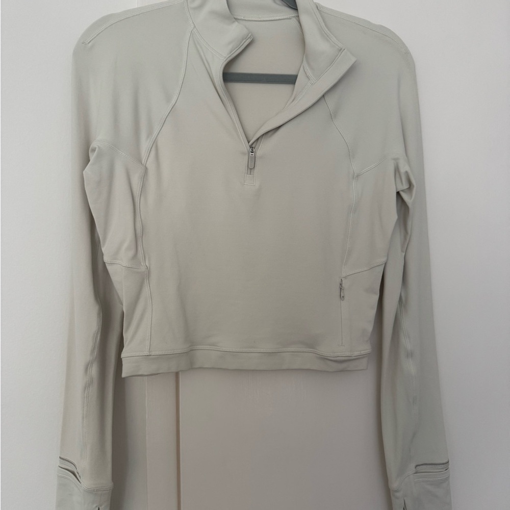 lululemon athletica off white Zip-Up Sweatshirt